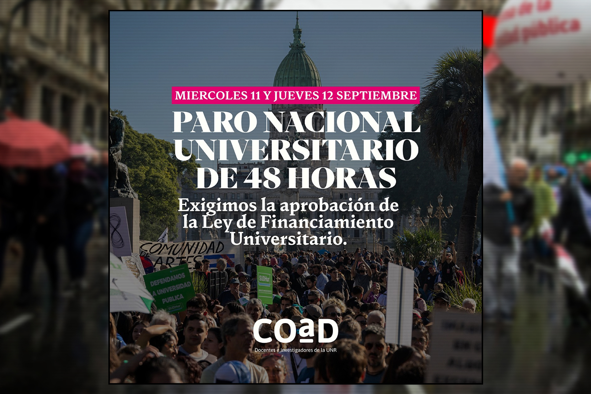 Docentes de la UNR paran miércoles y jueves en reclamo por la Ley de ...