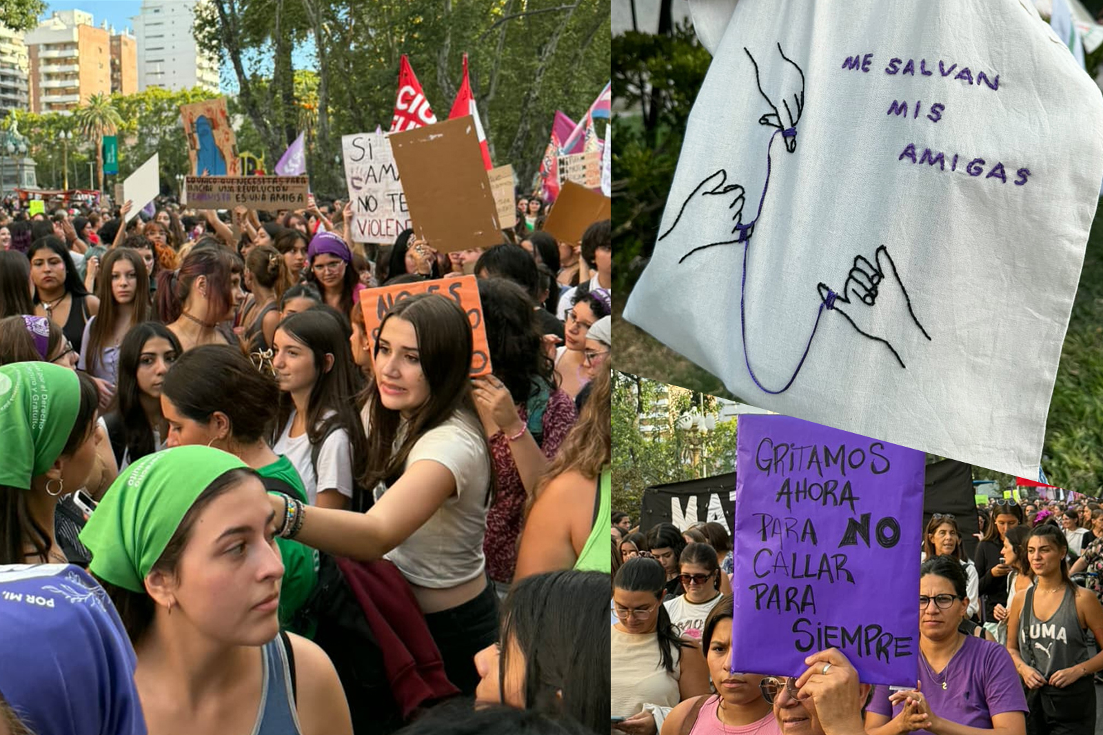 8M en las calles: masiva marcha de mujeres con consignas y reclamos en ...