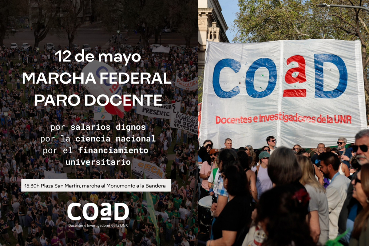 Docentes de la UNR definieron un paro para el martes, día de la Marcha ...